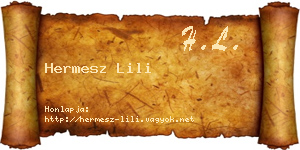 Hermesz Lili névjegykártya